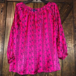 Gap magenta silk top